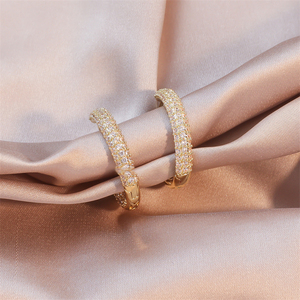 RAKOL EP3012 Rhodiumplated Women's Elegant Earrings Fashion Round Hollow Earrings - Product Image 2