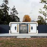 Cabine de toilette préfabriquée moderne intelligente personnalisée en direct d'usine, en acier imperméable, conteneur mobile, internet rouge