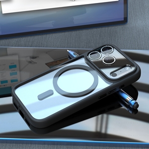 Ốp điện thoại <span class=keywords><strong>iPhone</strong></span> 17 Pro Max trong suốt sang trọng, chất liệu <span class=keywords><strong>PC</strong></span> và <span class=keywords><strong>TPU</strong></span> nhiều màu, hỗ trợ sạc không dây từ tính với nút điều khiển camera thông minh - Product Image 4