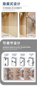 Charnière de porte de bus en alliage d'aluminium robuste pour armoires de cuisine, charnière coulissante moderne avec amortisseur et installation facile - Product Image 3