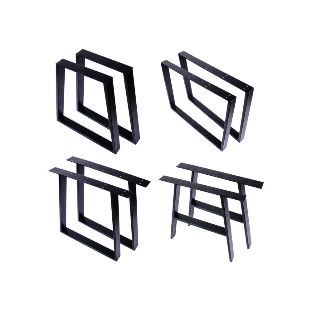 Металлическая матовая черная мебель в современном стиле, офисные ножки для обеденного стола