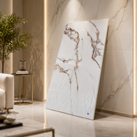 Panneau mural en PVC veiné or blanc, résistant aux rayures, imperméable, pour la décoration de la maison, fond de télévision, salon