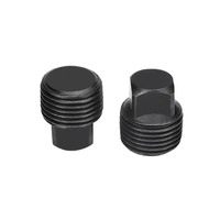 Bouchon carré en acier au carbone noir, haute pression, filetage mâle NPT BSPT, de 1/8 po à 2 po, haute température