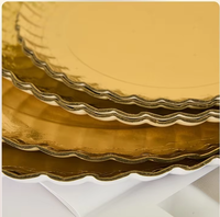 Assiettes et bols en papier jetables de luxe écologiques avec logo personnalisé, en carton épais, pour hôtels et fêtes