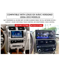 Reproductor de DVD para Auto con Pantalla Táctil, Radio Android con GPS para Lexus GX 2005-2011