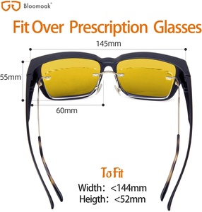 <span class=keywords><strong>Lunettes</strong></span> de soleil polarisées UV400 de vision nocturne à porter par-dessus des <span class=keywords><strong>lunettes</strong></span> de vue, surdimensionnées et enveloppantes <span class=keywords><strong>pour</strong></span> <span class=keywords><strong>la</strong></span> conduite, <span class=keywords><strong>pour</strong></span> les porteurs de <span class=keywords><strong>lunettes</strong></span> de prescription - Product Image 6