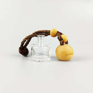 OEM OEM Vente chaude Flacon diffuseur de parfum pour voiture en verre vide de 8 ml avec couvercle en bois et lien - Product Image 3