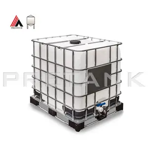 Réservoir IBC chimique en plastique de couleur blanche conteneur ibc de 1000 litres pour le stockage de l'eau alimentaire