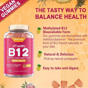 Meilleurs bonbons énergétiques végétaliens à la <span class=keywords><strong>vitamine</strong></span> <span class=keywords><strong>B12</strong></span> <span class=keywords><strong>B12</strong></span> c suppléments gommeux de zinc Lions Mane et <span class=keywords><strong>B12</strong></span> Gummies - Product Image 3