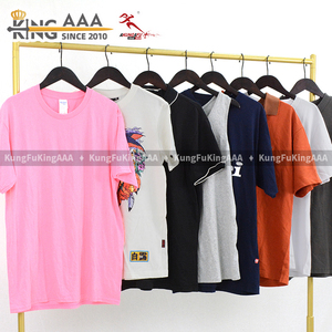เสื้อยืดผู้ชาย KungFu KingAAA แบบผสมผสาน สไตล์วินเทจ ผ้าฝ้ายคุณภาพดี คอโอ ทรงหลวม สตรีทแวร์ ไซส์ใหญ่ - Product Image 4
