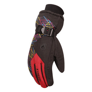 Guantes de esquí Kined, guantes de invierno cálidos con forro polar, guantes térmicos aislantes unisex para ciclismo al aire libre, 12 colores disponibles - Product Image 2