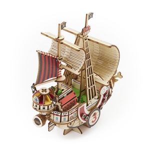 Puzzle en bois <span class=keywords><strong>officiel</strong></span> sous licence One Piece Thousand Sunny, jouet de puzzle 3D en bois pour la vente mondiale - Product Image 4