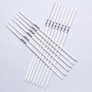 Brochetas para barbacoa de acero inoxidable 304, cola de pato, aguja plana, pasador para barbacoa, aguja para asar, resistente al calor, reutilizable - Product Image 6