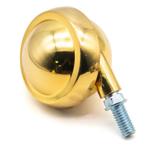 Roulettes de meubles en acier inoxydable et en laiton zingué pivotantes et verrouillables Roulettes à tige en forme de boule Fournisseurs de roulettes - Product Image 1