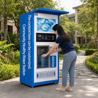 Máquina Expendedora de Agua Purificada por Ósmosis Inversa de Alta Gama para Comunidades, con Sistema de Pago con Monedas/Billetes/Tarjetas de Crédito