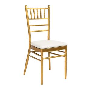 כיסא מתכת יוקרתי בצבע זהב לאירועים, חתונות, מסיבות ואירועים חגיגיים, דגם צ'יאברי פיניקס, ניתן לערום, למכירה בסיטונאות. - Product Image 3