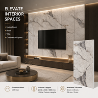 Panneau mural en PVC brillant MORLENX gris clair blanc en pierre naturelle marbrée UV pour la décoration intérieure moderne