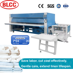 Équipement de blanchisserie commercial : Nouvelle machine à plier électrique 3M pour draps de grande taille, en tissu, état neuf - Product Image 4