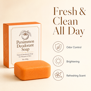 Wholesale Lifelike Artificial Fruits Decorative Faux <strong>Persimmon</strong> High Quality Babies Solid Bar <strong>Soap</strong> Handmade 100g Moisturizing - Product Image 2