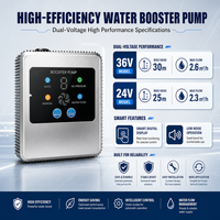 Pompa Booster Air Otomatis 24V Inverter, Pompa Peningkat Tekanan Air Rumah Tangga dengan Kebisingan Rendah, Pompa Pintar untuk Kamar Mandi dan Shower