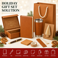 Carnet A5 personnalisé en papier rigide motif écaille de tortue caramel et gobelet à stylo avec boîte en PU – Coffret cadeau d'entreprise