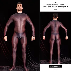 Bas de corps pour hommes transfrontaliers <span class=keywords><strong>Sexy</strong></span> respirant haute élasticité soyeux léger non sensoriel gras fermeture à glissière arrière solide mise en forme du corps - Product Image 6