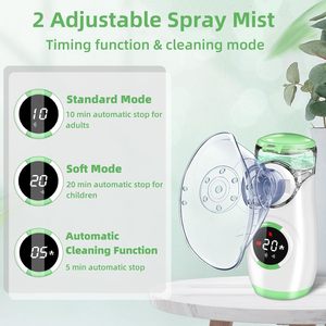 Nebulizador de malla de limpieza automática Digital nebulizador respiratorio médico portátil nebulizador ligero para <span class=keywords><strong>alergias</strong></span> al asma - Product Image 3
