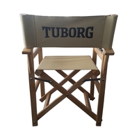 HE-410, chaise de salle à manger en tissu de taille et de couleur personnalisées Les chaises de réalisateur pliantes en bois peuvent être personnalisées à cadre en bois de hêtre massif