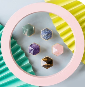 Hot Sale Hexangular Quartz Furniture Drawer Pull Natural <strong>Crystal</strong> Handle Cabinet <strong>Knobs</strong> - Product Image 6