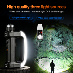 Lampe torche de travail et de camping WOSEN, double aimant, multifonction, zoomable, rechargeable, avec lumière latérale infrarouge, étanche - Product Image 2