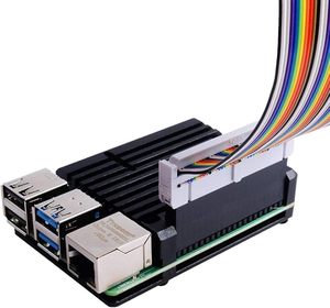 Caso Aismartlink para <span class=keywords><strong>Raspberry</strong></span> <span class=keywords><strong>Pi</strong></span> 4B, Caso Armadura <span class=keywords><strong>Pi</strong></span> <span class=keywords><strong>4</strong></span>, estojo de Alumínio <span class=keywords><strong>Pi</strong></span> <span class=keywords><strong>4</strong></span> com Resfriamento Passivo/Dissipação de Calor Shell - Product Image 4