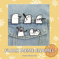 QIHE Broche en émail motif fleur pyramide, en métal nickelé noir, pour revers et emblème