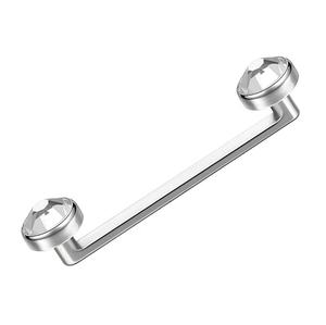 ASTM F136 Titane 14g Filetage Interne Top Lunette Gem <span class=keywords><strong>Surface</strong></span> Barbell <span class=keywords><strong>Surface</strong></span> <span class=keywords><strong>Piercing</strong></span> Corps Bijoux En Gros - Product Image 1