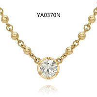 Collar de Plata de Ley 925 con Colgante de Moissanita en Forma de Gota de Agua, Chapado en Oro, Certificado por GRA, Joyería Fina para Regalo