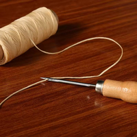 Usine personnalisée 18 pièces cuir poinçon outil de réparation de chaussures main Stitcher manche en bois réparation aiguille Kit cuir artisanat outil