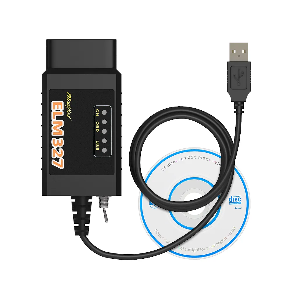 عالية الجودة ELM327 V1.5 OBD2 USB السيارات ماسح ضوئي تشخيصي الدردار 327 USB تعديل محول مع PIC18F25K80 CH340T رقاقة