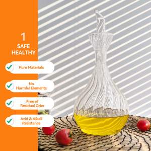 Botella Dispensadora de Aceite de Vidrio de Borosilicato Alto de 27 oz/800 ml, a Prueba de Fugas, Desmontable, Apta para Alimentos, de un Solo Orificio, OEM ODM, Soplada a Mano - Product Image 3