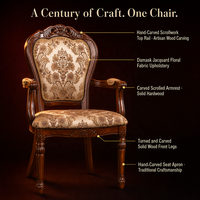 Chaise de salle à manger classique, dossier en tissu, fauteuil, style américain, tissu floral, chaise de bureau à domicile