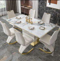 Nouvelle Table à Manger Moderne de Luxe Personnalisable avec 6 Chaises – Mobilier de Salle à Manger en Promotion