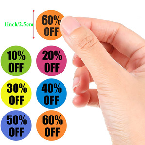 500 pièces rouleau 1 pouce autocollants de prix réduit pour l'étiquetage des stocks de détail étiquettes de réduction promotionnelles adhésives pour les prix de détail - Product Image 1