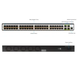 2.5g 48 Electrical Port And 10g 4 Optical Port WEB/CLI Manage Internet Hub Ethernet Switch L2 Managed Network Switch