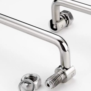 LS506-2 Carbon Steel <b>Handle</b> 304 Stainless Steel Industrial <b>Door</b> <b>Handle</b> Drawer <b>Pull</b> With 6mm Thread For Equipment - Product Image 2