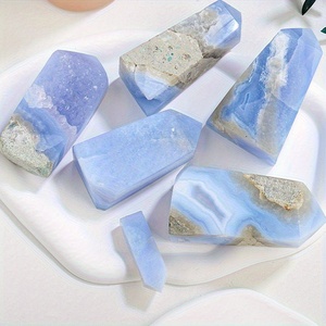 En gros, Pointe de pierre précieuse en vrac en cristal naturel : Agate dentelle bleue, Quartz rocheux, Agate tournebroche, pour l'artisanat et la décoration intérieure - Product Image 4