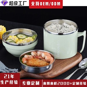 Boîte à lunch isotherme en acier inoxydable DeliciousLife à double couche avec couvercle pour étudiants et usage professionnel - Product Image 2