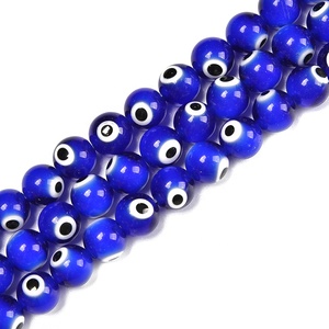 Cuentas de disco de moneda redonda a granel, hebras de cristal rojo, negro, azul, blanco, Reinbow, mal de ojo, para fabricación de joyas, 4mm, 6mm, 8mm, 10mm - Product Image 4