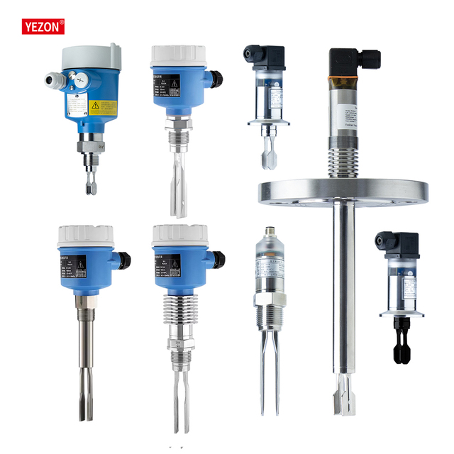Yezon Vibrating Fork Level Switch Compact Tuning Fork EX NPN PNP Alarm Sensor for Liquid SUS304 Material 0.5% Accuracy