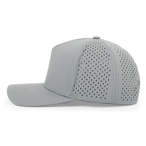 Custom High Quality 5 Panels <b>Waterproof</b> Laser Perforated <b>Hat</b> Custom logo <b>Waterproof</b> Baseball Cap Trucker <b>Hat</b> - Product Image 2