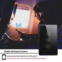 Interrupteur intelligent pour porte de garage Glomarket, commande vocale, Google Assistant, WiFi, Zigbee / application Smart Life, écran tactile, US