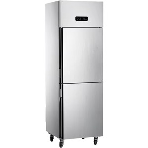 Réfrigérateur vertical commercial en acier inoxydable de 500 L pour supermarché, 2 portes vitrées, vitrine à boissons - Product Image 3