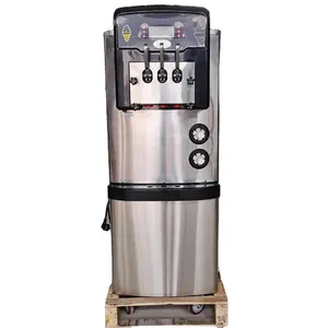 Three Color Ice Cream Machine Commercial Automatic Cone Sundae Vertical Three Head Soft Ice Cream Machine